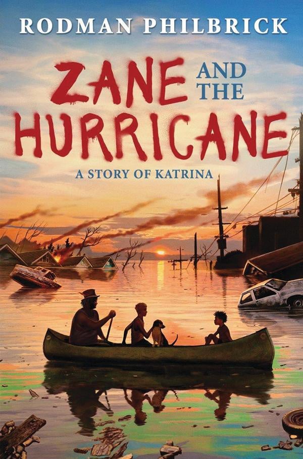 A book cover for Zane and the Hurriane